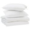vidaXL Sommerdecke mit Kissen 3 pcs Wei&szlig; Mikrofaser