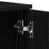 vidaXL Bettrahmen Schwarz Eichen-Optik 90 x 190 cm Holzwerkstoff