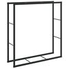 vidaXL Brennholzregal Schwarz 110x30x116 cm Stahl