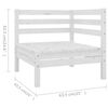 vidaXL 9-tlg. Garten-Lounge-Set Massivholz Kiefer Wei&szlig;