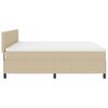 vidaXL Boxspringbett Hellgrau und Wei&szlig; 200 x 200 cm Cordstoff