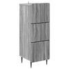 vidaXL Schubladenschrank 33 x 34,5 x 92 cm Holzwerkstoff Sonoma-Grau