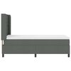vidaXL LED Boxspringbett mit Matratze Dunkelgrau 90 x 190 cm Stoff
