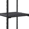 vidaXL Regal Schwarz 30x30x90 cm Poly Rattan