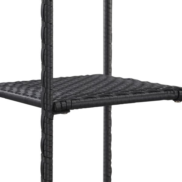 vidaXL Regal Schwarz 30x30x90 cm Poly Rattan