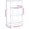 vidaXL B&uuml;cherregal Schwarz 60x35x107,5 cm Holzwerkstoff