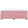 vidaXL Boxspringbett mit Matratze Rosa 160x200 cm Samt