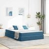 vidaXL Aufbewahrungsbett mit Matratze Dunkelblau 140 x 200 cm Samt