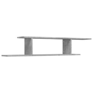 vidaXL TV-Wandregal Betongrau 125x18x23 cm Holzwerkstoff