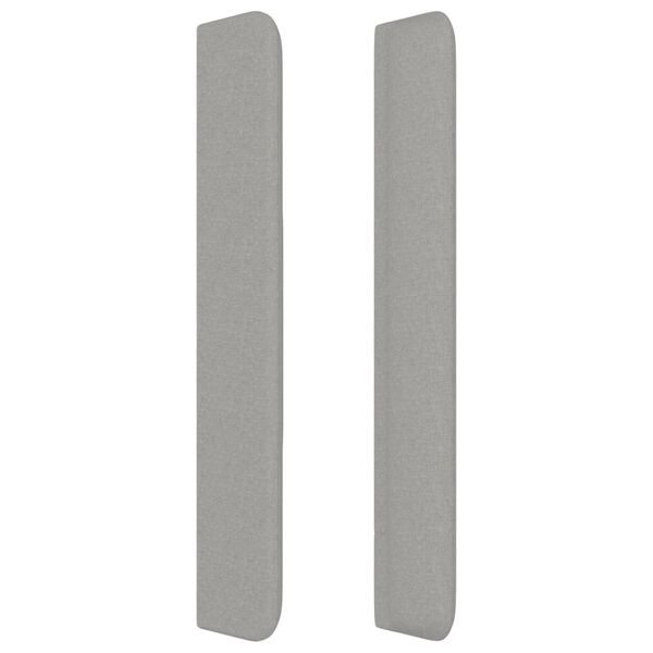 vidaXL Kopfteil mit Ohren Hellgrau 83x16x118/128 cm Stoff