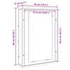 vidaXL Bad-Spiegelschrank Altholz-Optik 42x12x60 cm Holzwerkstoff