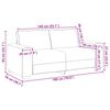 vidaXL 2-Sitzer Sofa Wolkengrau 180x78x84 cm Stoff