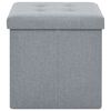vidaXL Hocker mit Stauraum 2 Stk. Hellgrau Leinenoptik