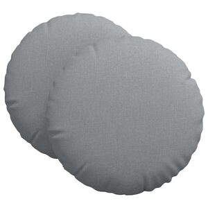 vidaXL Sitzkissen 2 pcs Hellgrau &Oslash;80 x 29 cm Stoff