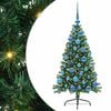 vidaXL K&uuml;nstlicher vorbeleuchteter Weihnachtsbaum Gr&uuml;n 120 cm PVC