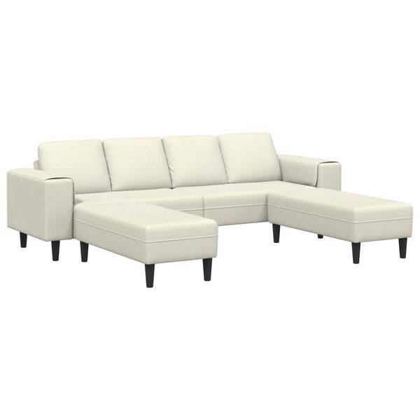 vidaXL Wohnzimmer Couch 3 pcs Creme