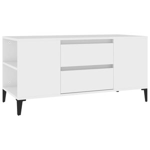 vidaXL TV-Schrank Wei&szlig; 102x44,5x50 cm Holzwerkstoff
