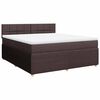 vidaXL Boxspringbett mit Matratze Dunkelbraun 180x200 cm Stoff