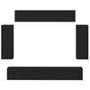 vidaXL TV-Schrankset 6 pcs Schwarz Eichen-Optik 100 x 30 x 30 cm
