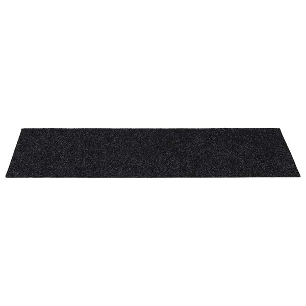 vidaXL Stufenmatten Selbstklebend 30 Stk. 60x25 cm Schwarz Rechteckig