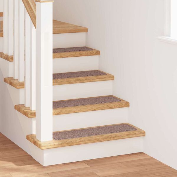 vidaXL Rutschfeste Treppenmatten 15 pcs Hellbraun 75 x 20 cm PP