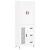 vidaXL Highboard Wei&szlig; 69,5x34x180 cm Holzwerkstoff