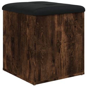 vidaXL Sitzbank mit Stauraum R&auml;uchereiche 42x42x45 cm Holzwerkstoff