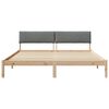 vidaXL Bettgestell Braun und Dunkelgrau 200 x 200 cm Massivholz Kiefer