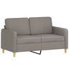 vidaXL 3-tlg. Sofagarnitur mit Kissen Taupe Stoff