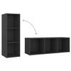 vidaXL 5-tlg. TV-Schrank-Set Grau Holzwerkstoff