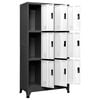 vidaXL Schlie&szlig;fachschrank Anthrazit und Wei&szlig; 90x45x180 cm Stahl