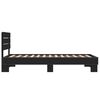 vidaXL Bettgestell Schwarz 90x190 cm Holzwerkstoff und Metall