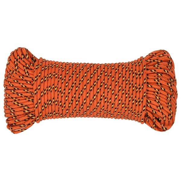 vidaXL Bootsseil Orange 4 mm 250 m Polypropylen