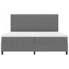 vidaXL Boxspringbett Hellgrau und Wei&szlig; 200 x 200 cm Cordstoff