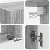 vidaXL TV-Wandregal-Set Wandmontiert 4 pcs Graues Sonoma Holzwerkstoff