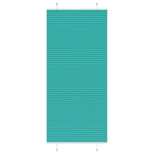 vidaXL Plissee Petrolgr&uuml;n 90x200 cm Stoffbreite 89,4 cm Polyester