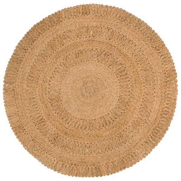 vidaXL Teppich Jute Handgeflochten 150 cm Rund