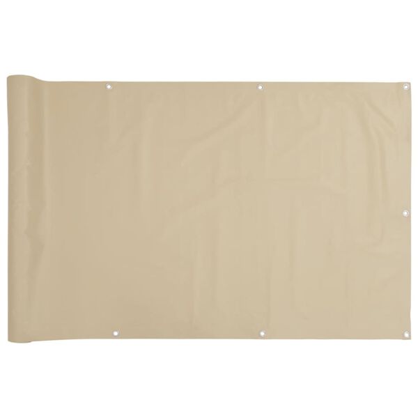 vidaXL Balkonsichtschutz Oxfordgewebe 90x400 cm Beige