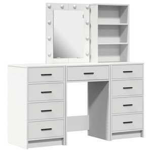 vidaXL Schminktisch 3 stk. Wei&szlig; 40 x 41 x 135 cm Holzwerkstoff
