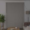 vidaXL Fensterjalousie mit Vorhängen Silber Aluminium