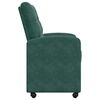 vidaXL Esszimmerst&uuml;hle mit Rollen 2 pcs Dunkelgr&uuml;n 58 x 67 x 97 cm