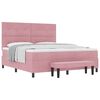 vidaXL Boxspringbett mit Kopfteil Rosa 200 x 180 cm Samt