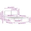 vidaXL Bettgestell mit gepolstertem Kopfteil Taupe 140 x 190 cm