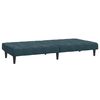 vidaXL Schlafsofa 2-Sitzer Blau Samt