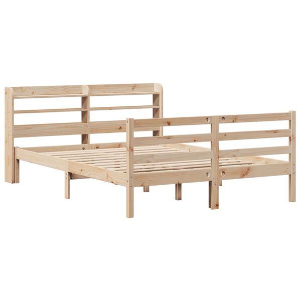 vidaXL Bettgestell mit Kopfteil ohne Matratze 140x200 cm