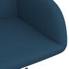 vidaXL Esszimmerst&uuml;hle 6 Stk. Drehbar Blau Samt
