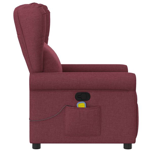 vidaXL Massagesessel Weinrot Stoff