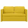 vidaXL Bodensofa mit Schlaffunktion Dunkelgelb 122x204x55 cm Samt