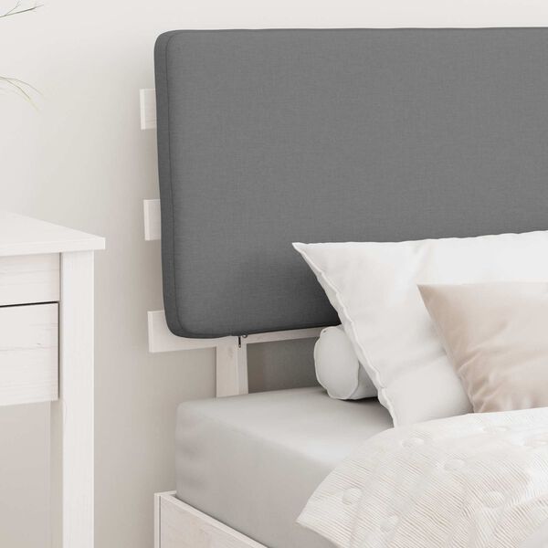 vidaXL Bettgestell mit gepolstertem Kopfteil Hellgrau 90 x 190 cm