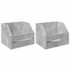 vidaXL Vinyl Album Box 2 Stk. Betongrau 38 x 30 x 29 cm Holzwerkstoff